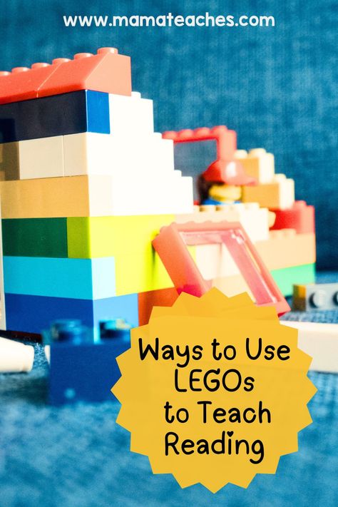 Ways to Use LEGOs to Teach Reading - Mama Teaches Learn To Read Kindergarten, Lego Words, Lego Letters, Post Reading Activities, Teaching Child To Read, Used Legos, Teach Reading, Sight Word Flashcards, Free Lego