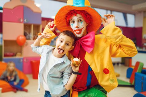 Funny clown, entertainment show with little boys by NomadSoul1. Funny clown, entertainment show with little boys in kindergarten. Birthday celebrating in playroom, baby holiday in p... #AD #show, #boys, #Funny, #clown Kindergarten Birthday, Birthday Clown, Funny Clown, Clowns Funny, Pinterest Humor, Picture Collage Wall, Holiday Baby, Collage Wall, Picture Collage