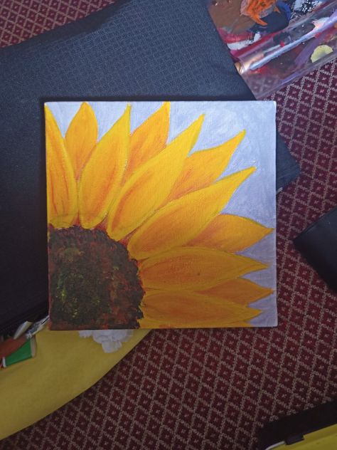 Mini Canvas Paintings, Mini Canvas, Canvas Paintings, Sunflower, Canvas Painting, Canvas Art, Paintings, Sun, Canvas