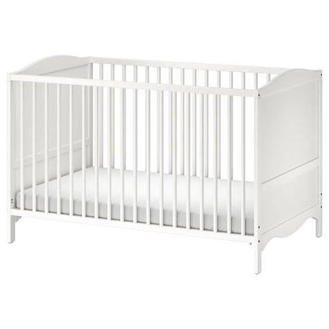 Baby Cots & Cribs | Buy Online and In-store - IKEA Ikea Crib, Ikea Mattress, Bed Base Frame, Cottage Nursery, Spindle Bed, Painted Beds, Ikea Website, Bed Rails, One Bed