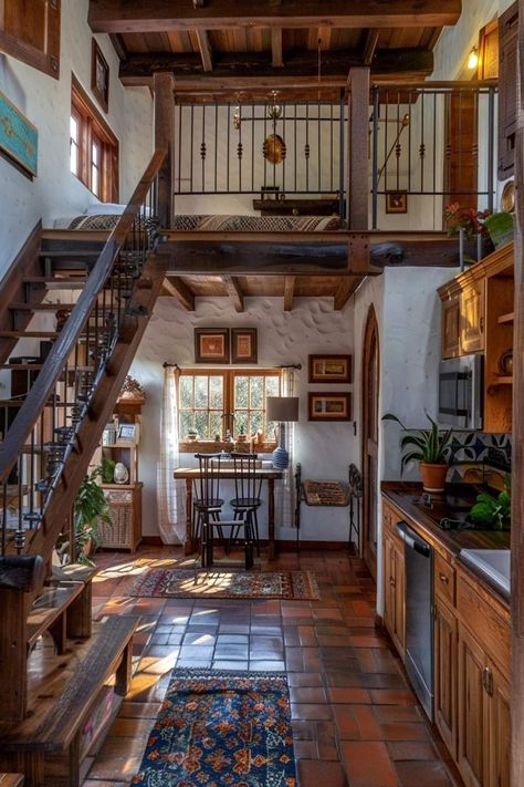 Hacienda Style Homes, Mexican Home, Tiny House Interior, Style Deco, Dream House Interior, Tiny House Living, Tiny House Design, Spanish Style, Pretty House