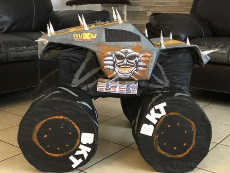 Monster jam party Monster Jam Pinata, Monster Jam Birthday Party Ideas, Monster Truck Theme Birthday Party, Monster Jam Birthday Party, Monster Jam Birthday, Monster Jam Party, Monster Truck Theme, Monster Trucks Birthday Party, Truck Theme