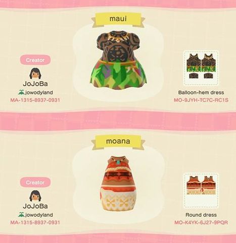 Add Disney Style to Your Island in Animal Crossing: New Horizons Animal Crossing Halloween Costume Design, Moana Animal Crossing, Animal Crossing Design Codes Disney, Animal Crossing Halloween Costume, Animal Crossing Disney, Disney Animal Crossing, Disney Acnh, Halloween Acnh, Disney Codes