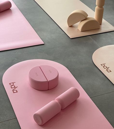 @bala on Instagram: “Looks great 🤝 Feels great” Yoga Branding Design, Pilates Logo, Bala Bangles, Yoga Studio Design, Yoga Branding, Wellness Studio, Yoga Mats Design, Ankle Weights, Home Gym Design