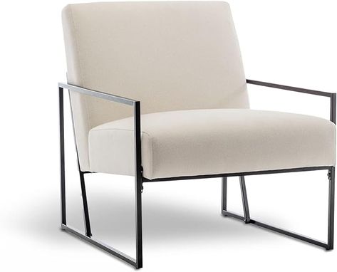 Amazon.com: eLuxurySupply Accent Chair - Modern Industrial Slant Armchair with Layered Foam and Metal Frame - Premium High Density Soft Cushion for Supreme Comfort - Easy Assembly - Red Rust Fabric : Home & Kitchen Modern Style Living Room, Upholstered Accent Chairs, Modern Accent Chair, Modern Accents, Single Sofa, Organic Modern, Living Room Seating, Chair Fabric, Modern Industrial