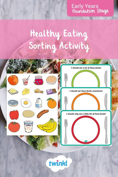 Healthy Eating Sorting Activity
Use this lovely healthy eating activity to help children to make healthier food choices and learn more about to how keep themselves healthy.
It is important that children learn how to make the best choices for themselves when talking about food and this healthy eating early years activity will help them to make informed decisions.
This is super easy to download, print off and use immediately with your children. Early Years Healthy Eating Activities, Healthy Eating Activity, Healthy Eating Activities, Healthy Food Activities, Healthy Junk Food, Healthy Face, Early Years Foundation Stage, Food Activities, Healthier Food