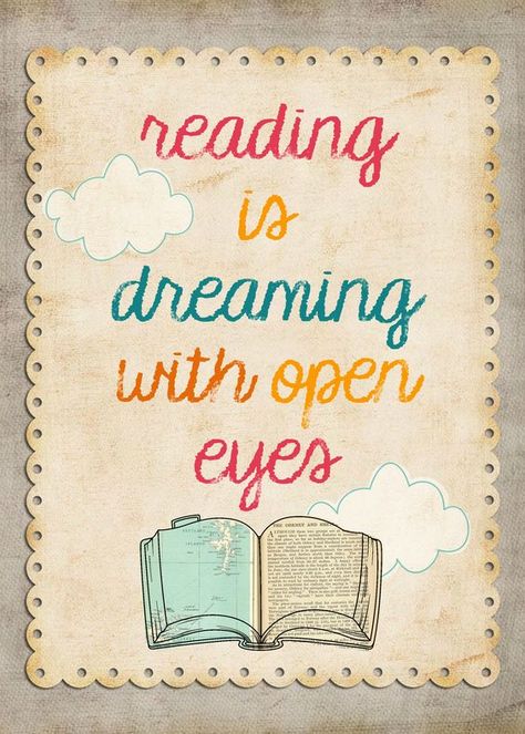 Love this inspiring book quote and free reading artwork. Includes a printable. Reading Artwork, Library Quotes, An Open Book, Reading Quotes, I Love Reading, Open Book, Quotes For Kids, I Love Books, Reading Nook