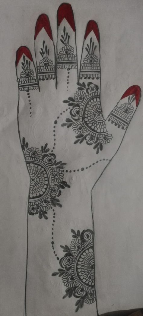 easy and beautiful mehndi design for backside Back Side Mendhi Design Simple, Backside Mehndi Design, Simple Mehndi Designs Back Side, Mendi Back Side, Simple Back Side Mehndi Design, Easy Back Side Mehandi Design, Mehndi Simple, Beautiful Mehndi, Beautiful Mehndi Design