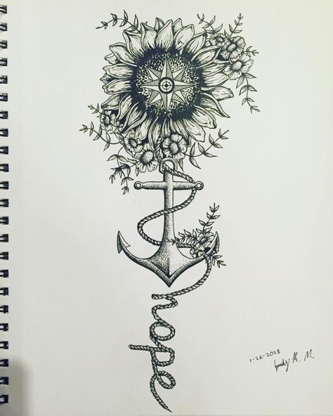 Sunflower Compass Tattoo Design, Compass Sunflower Tattoo, Forarms Tattoo Designs, Adventure Tattoo, Wood Burning Patterns Stencil, Piercings Ideas, Compass Tattoo Design, Petite Tattoos, Anchor Tattoo