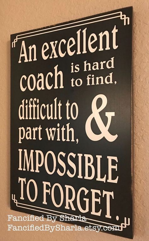 Good Coaches Quotes, Soccer Anime, Hockey Coach Gifts, Lacrosse Coach, Football Coach Gifts, Wrestling Coach, Cheerleading Gifts, Sports Signs, Tennis Coach