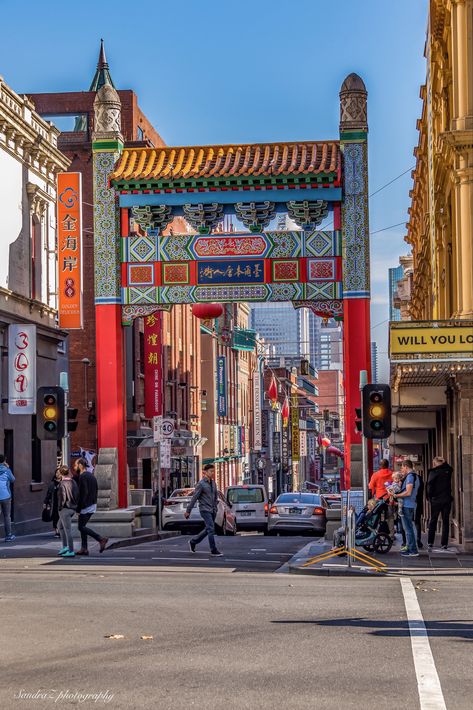 Melbourne China Town -SandraZ Melbourne Australia City, Australia Canberra, Melbourne Trip, Australia City, Places In Melbourne, Melbourne Street, Vendor Displays, Building Aesthetic, Australia Melbourne