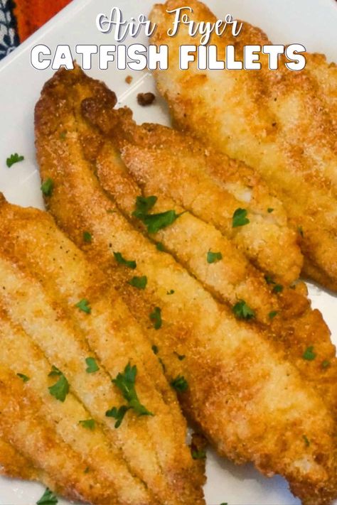 Air Fryer Catfish Fillets - Grace Like Rain Blog Catfish In Air Fryer Recipe, Air Fryer Catfish, Air Fryer Xl Recipes, Stovetop Appetizers, Catfish Fillets, Filet Recipes, Flavored Ice Cubes, Air Fryer Fried Chicken, Small Air Fryer