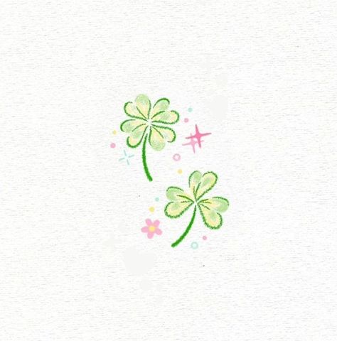 Tattoo Minimal, Clover Tattoos, Handpoke Tattoo, Desain Quilling, Cute Easy Doodles, Cute Little Tattoos, Tatuaje A Color, Cute Doodles Drawings, Arte Inspo