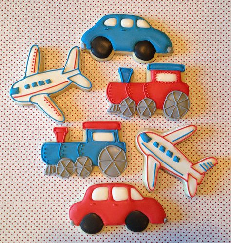 Car Decorated Cookies, Transportation Cookies Decorated, Plane Cookies Decorated, Airplane Sugar Cookies, Airplane Cookies Decorated, Car Cookies Decorated, Plane Cookies, Transportation Cookies, Airplane Cookies