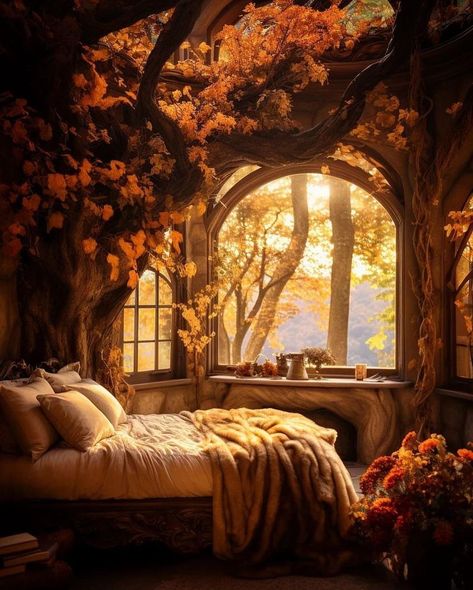 Tree House Interior Design, Elven Bedroom, Tree House Interior, Autumn Court, Blogs To Follow, Interior Design Blogs, Camper Interior Design, Earthy Home Decor, Fantasy Rooms