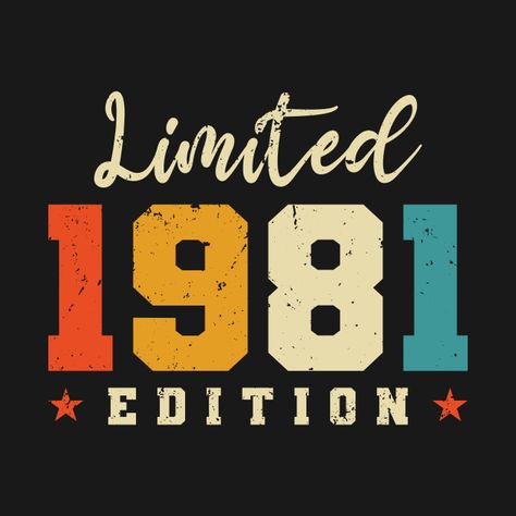 Usa T Shirt Design, Made In 1981 Birthday, 90s Things, Minimal Shirt Design, Typography Shirt Design, Print Design Art, Tshirt Printing Design, Tshirt Design Inspiration, Retro Sign