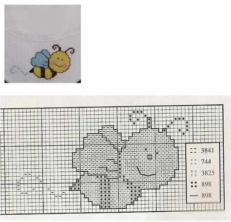 Cross Stitch Cards, Cross Stitch Flowers, Bibs, Quilt Patterns, Cross Stitch, Bee, Teddy Bear, Baby Shower, Embroidery