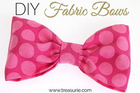 Fabric Bows Diy, Fabric Bow Tutorial, Bows For Hair, Hair Accessories Diy, Hair Ties Diy, Make A Bow, Sewing Pattern Shop, Fabric Hair Bows, Bows Diy