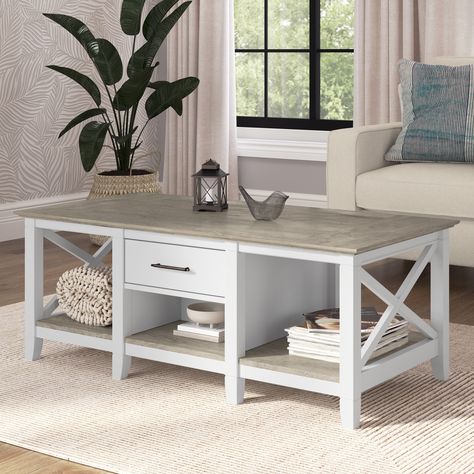 The Bush Furniture Key West Coffee Table with Storage is a perfect way to bring the feel of a coastal retreat right to your living room. Stanley Furniture Coastal Living, Bush Furniture, Table With Storage, Laurel Foundry Modern Farmhouse, Coffee Table With Storage, X 23, Modern Farmhouse, Farmhouse, Coffee Table