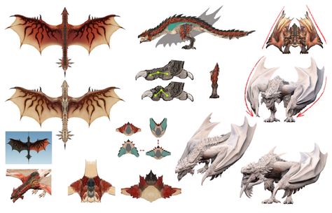 Rathalos Concept Art - Monster Hunter: World Art Gallery Monster Hunter Concept Art, Chaos Monster, Monster Hunter Rathalos, World Concept Art, Monster Hunter Memes, Creature Reference, Monster Hunter Series, Monster Artwork, Hunter Art