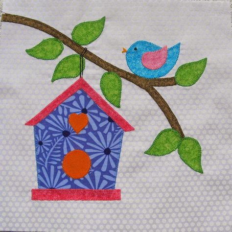 Applique Quilt Patterns Birds, Birds On A Wire Quilt Pattern, Birdhouse Quilt Pattern, Birdhouse Quilt Blocks, Bird House Quilt Blocks Free Pattern, Birdhouse Quilt Blocks Free Pattern, Birdhouse Quilt, Birds Quilt, Bird Quilt Blocks