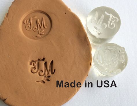 Custom Pottery, Candle Stamping, Stamp Personalized, Pottery Stamp, Soap Stamping, Ceramic Tools, Organic Ceramics, Clay Stamps, Pattern Stamping