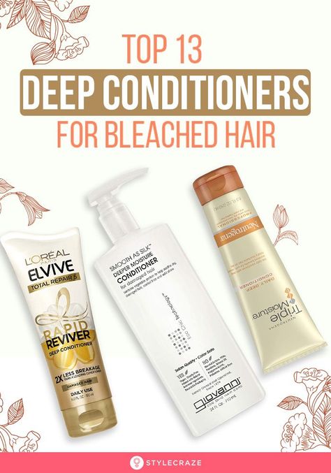 Best Conditioner For Bleached Hair, Best Products For Bleached Hair, How To Care For Bleached Hair, Best Deep Conditioner For Damaged Hair, Shampoo For Bleached Hair, Best Deep Conditioner, Hair Conditioner Recipe, Hair Repair Diy, Best Conditioner