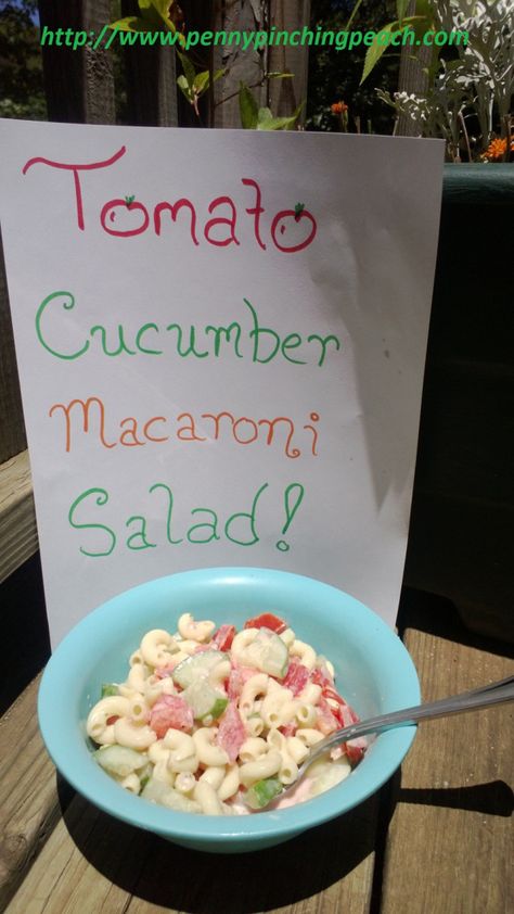 Want a quick & healthy dish for a summer lunch? Try my Tomato Cucumber Macaroni Salad! It’s super simple, and a hit any time I make it. I made it the night before while I was making baked… Macaroni Salad With Tomato And Cucumber, Macaroni Salad With Cucumber, Macaroni Cucumber Salad, Shrimp Macaroni Salad, Macaroni And Tomatoes, Cucumber Pasta, Macaroni Pasta Salad, Cucumber Pasta Salad, Tomato Pasta Salad