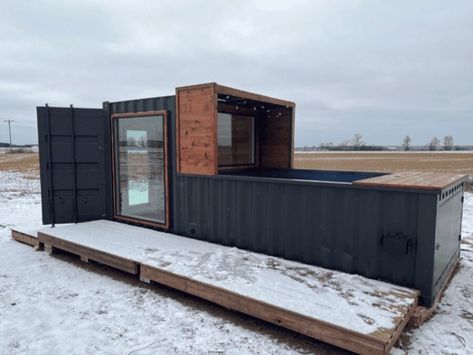 The SaunaPlunge Container by Backcountry Containers Sauna Cold Plunge, 40ft Shipping Container, Container Pool, Treehouse Hotel, Container Conversions, Cold Plunge, Hot Tubs Saunas, Shipping Container House Plans, Sauna Design