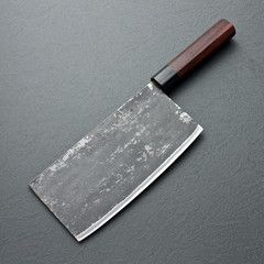 A beautiful deba bocho by Takeda Chinese Cleaver, Hatoful Boyfriend, Global Knives, Japanese Knives, Meat Cleaver, Fancy Kitchens, Knife Bag, Japanese Kitchen Knives, Cleaver Knife