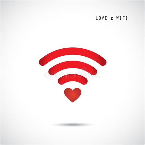 Heart Shape And Wifi Sign. Happy Valentine S Day Background. Stock Vector - Illustration of love, label: 49641457 Happy Valentines Day Illustration, Valentine Illustration Cute, Valentines Day Ads, Valentines Ads, Valentine Hearts Crafts, Love Design Illustration, Heart Shape Illustration, Love Day Valentines, Valentines Day Drawings