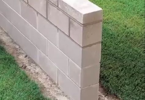 how-to-build-a-cinder-block-wall How To Lay Concrete Blocks, Brick Fence Ideas Concrete Blocks, Cinder Block Retaining Wall, Concrete Fencing, Retaining Wall Fence, Concrete Block Retaining Wall, How To Lay Concrete, Concrete Block Walls, Cinder Block Walls