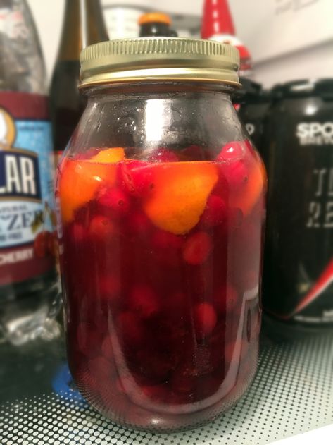 Cranberry Orange Liquor, Cranberry Infused Vodka, Cranberry Orange Vodka, Cocktail Infusions, Homemade Booze, Homemade Gift Idea, Orange Liquor, Cherry Vodka, Orange Vodka