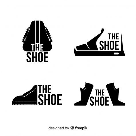 Shoe logos | Free Vector #Freepik #vector #freelogo #freebusiness #freelogos #freeclothes Shoes Store Logo, Shoe Logo Ideas, Shoe Logo Design, Sneaker Logo, Shoes Cleaning, Dope Captions For Instagram, Shoes Vector, Makeup Logo Design, Free Logos