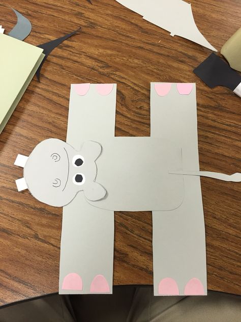 H is for Hippo H For Hippo Craft, H Is For Hippo Craft Preschool, Hippo Activities For Preschool, Hippo Crafts For Preschoolers, H Is For Hippo Craft, Hippo Craft Preschool, H Is For Craft, H Is For, A Is For