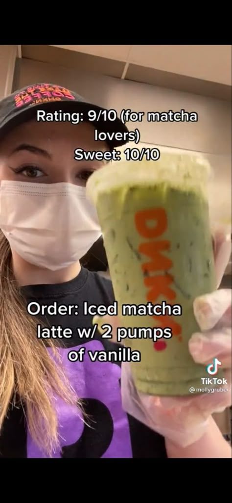 Matcha Dunkin Drinks Order, Dunkin Donuts Drinks Matcha, Custom Dunkin Drinks, Dunkin Chai Latte Order, Coffee Orders Dunkin, Dunkin Matcha Order, Dunkin Drinks To Try, Dunkin Donuts Drinks To Try, Dunkin Matcha