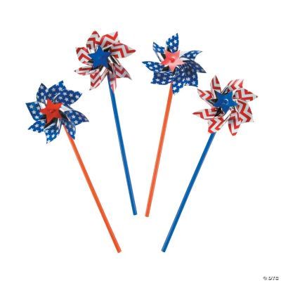 Pinwheel Centerpiece, Patriotic Decorations Party, Trolls Birthday Party, 4th Of July Parade, Fourth Of July Decorations, Patriotic Party, July Crafts, Patriotic Gifts, 4th Of July Party