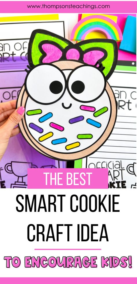 Make writing fun and rewarding with a smart cookie craft for your students! This creative craftivity engages elementary learners, allowing them to express their accomplishments in a unique way. Watch their confidence grow as they see their smart cookie creations on the bulletin board! Celebrate their successes with this heartwarming activity. Find out more here! The Smart Cookie Craft, Smart Cookie Craft, Craft For Students, The Smart Cookie, Writing Craftivity, Cookie Craft, Teacher Activities, One Smart Cookie, Early Finishers Activities