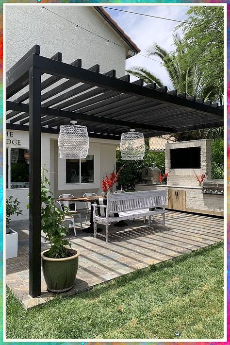 Looking to enhance your outdoor space? Check out these 7 useful ideas for a pergola attached to house in our ultimate guide. From design tips to DIY instructions, this pin has everything you need to create the perfect outdoor oasis. Don't miss out on these inspiring ideas for your pergola project! Modern Pergola, Pergola Attached To House, Useful Ideas, Backyard Renovations, Backyard Pergola, Backyard Remodel, Backyard Retreat, Pergola Patio, Pergola Designs