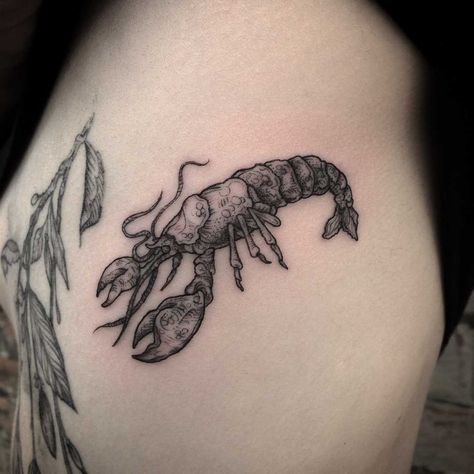 Tiny Lobster Tattoo, Spiny Lobster Tattoo, Crawdad Tattoo, Lobster Tattoo Design, 3 Inch Tattoo, Traditional Lobster Tattoo, Crayfish Tattoo, Crawfish Tattoo, Lobster Tattoos