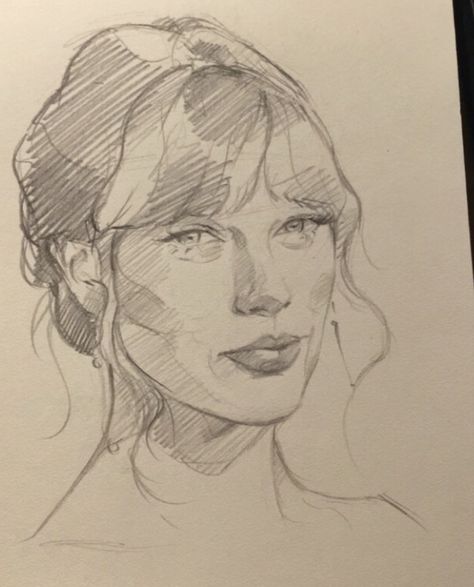 Realistic Shading Drawing, Portrait Drawing Of Celebrities, Sketch Ideas Taylor Swift, Human Sketch Ideas, Taylor Swift Face Portrait, Sketches Taylor Swift, Taylor Swift Portrait Drawing, Taylor Swift Sketch Pencil, Sketches Celebrities