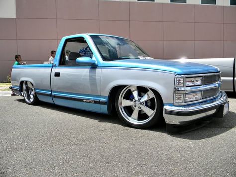 Show lowered 88-98 trucks - Page 9 - The 1947 - Present Chevrolet & GMC Truck Message Board Network Obs Silverado, 1995 Chevy Silverado, Lowriders Cars, Chevy Obs, Trucks Lowered, Chevy Trucks Lowered, Nissan Truck, Classic Cars Trucks Chevy, Custom Wheels Trucks