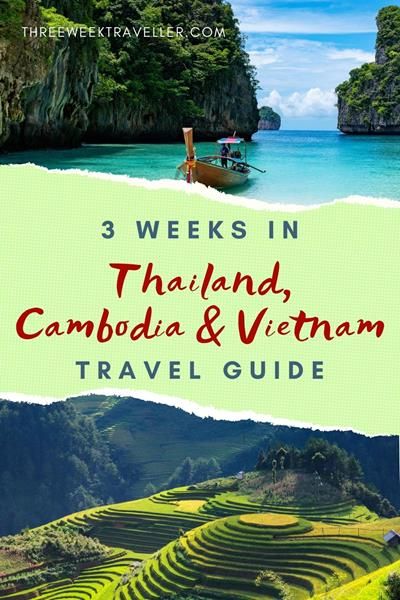 Epic 3-Week Itinerary for Thailand Cambodia Vietnam Cambodia Itinerary, Vietnam Itinerary, Vietnam Backpacking, Thailand Itinerary, Travel Wishes, Vietnam Travel Guide, Backpacking Asia, Cambodia Travel, Southeast Asia Travel