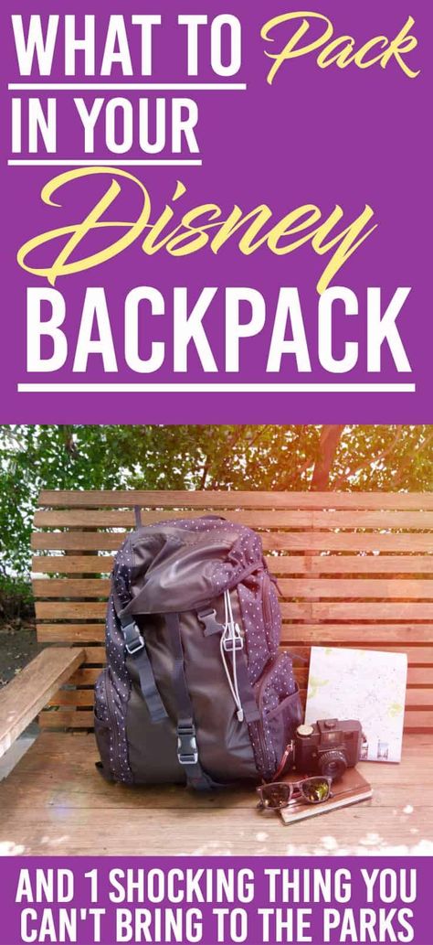 Packing For Disney, Pack For Disney World, What To Pack For Vacation, Disney Packing, Travel Tips Packing, Disney World Packing, Disney Backpack, Disney On A Budget, Disney World Vacation Planning