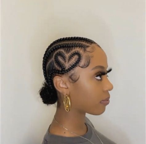 Thick Cornrows Braids Black Women, Large Conrows Lines For Black Women, Cornrows With Design, Conrows Lines For Black Women Thick, Conrows Lines For Black Women Long, Corn Rows Braids Black Women With Heart, Corn Rows With Heart Design, Y2k Birthday, Cornrow Hairstyle