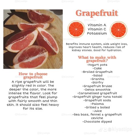 #grapefruit #grapefruits #grapefruitrecipes #citrus #citrusrecipe #recipe #healthy #wonyoungism #wonyoung #fruit #fruitbenefits #healthyfood #healthylifestyle #healthyrecipe #goodfoodrecipes #selfcare #glowuptips #selfcaretips #tiktok #healthytips Grapefruit Seed Extract Benefits, Grapefruit Witchcraft, Benefits Of Grapefruit Seed Extract, Benefits Of Grapefruit, Grapefruit Nutrition Facts, Grapefruit Benefits, Broiled Grapefruit, Tuna Tataki, Grapefruit Recipes