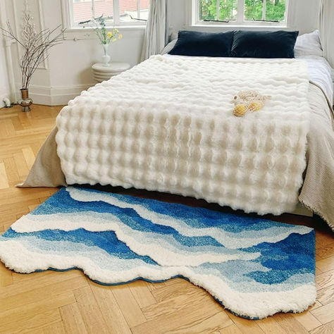 Found this on Amazon for a lovely beach vibe home

#beach #beachhouse #surf #surfandsand #beachrug Modern Bedroom Rug, Ocean Bedroom, Modern Rugs Living Room, Bedroom Items, Plush Area Rugs, Bedroom Area Rug, Blue Bathroom, Soft Carpet, Ocean Wave