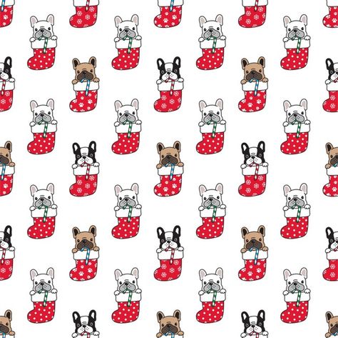 French Bulldog Phone Wallpaper, Christmas Dog Cartoon, French Bulldog Wallpaper, Silhouette Cameo Freebies, French Bulldog Cartoon, Iphone Customization, French Bulldog Christmas, French Bulldog Breed, Toy Bulldog