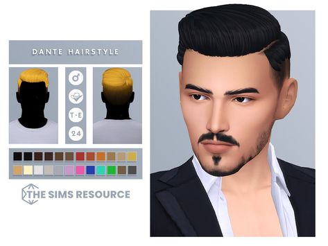 The Sims Resource - Dante Hairstyle Sims 4 Male Hairstyles Cc, Sims 4 Short Male Hair, Sims 4 Male, 4 Hairstyles, Cc Folder, Male Hair, Sims 4 Cc Folder, Sims 4 Teen, Sims 4 Dresses