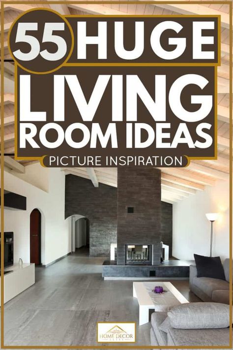 55 Huge Living Room Ideas [Picture Inspiration] - Home Decor Bliss Huge Living Room Ideas, Simple Pumpkin Painting, Simple Pumpkin Painting Ideas, Classic Luxury Living Room, Living Room Inspiration Grey, Living Room Halloween Decor, Huge Living Room, Luxury Living Room Decor, Pumpkin Painting Ideas